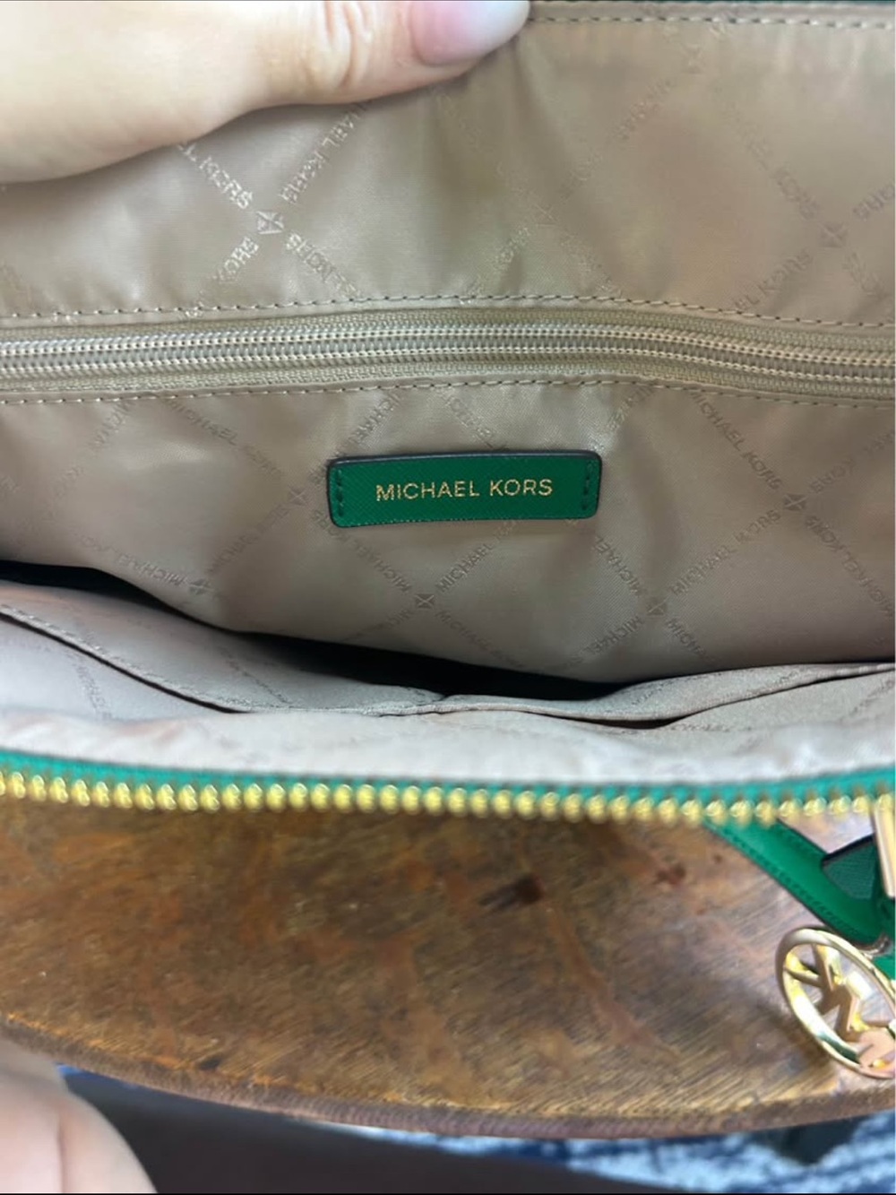 Michael Kors Emerald Green Saffiano Leather Tote - Picture 2 of 3